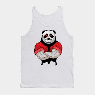 Evil panda with a terrible smile Tank Top